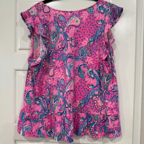 Lilly Pulitzer Ruffle Top - Picture 4 of 5